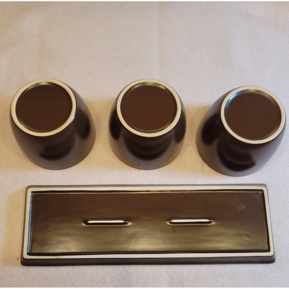 0797. Brown and Cream Color Serving Dishes for Football 🏈 Season 🏈 - Picture 5 of 10